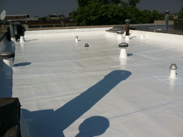 `ponding water roof coating